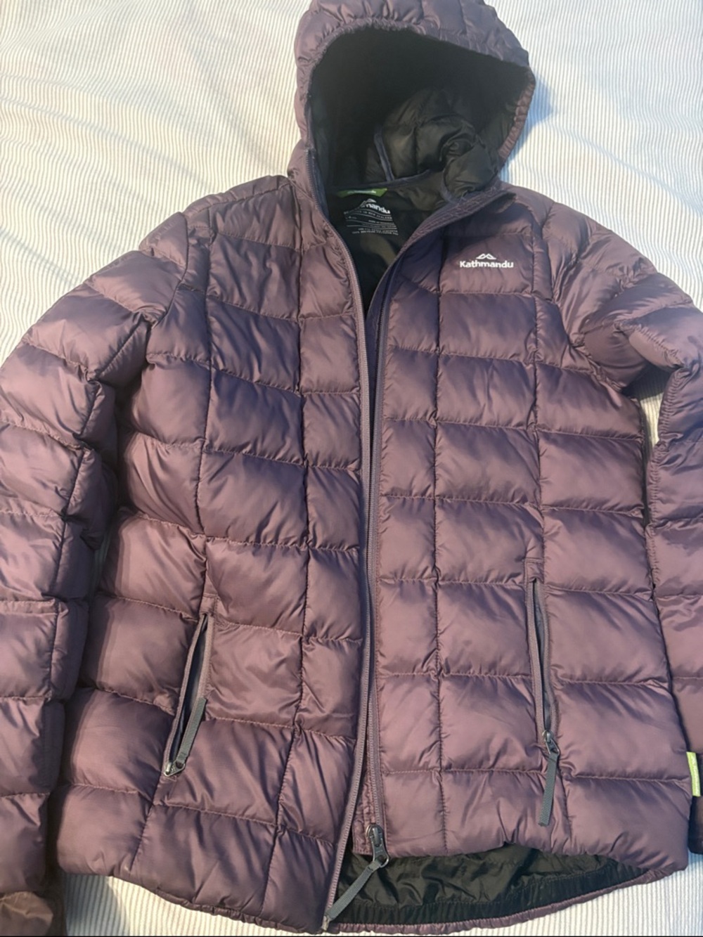 Kathmandu Mauve Quilted Hooded Puffer Jacket